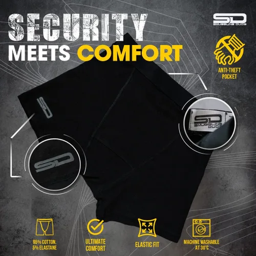 Miniatura 4 de Smuggling Duds Men's Boxer Brief Shorts - Pickpocket Proof Travel Secret Pocket Underwear
