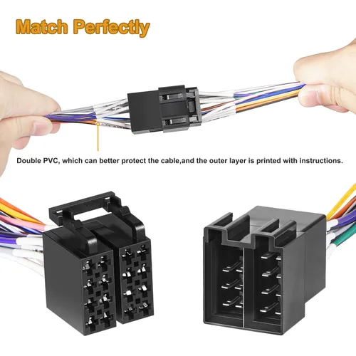 Miniatura 4 de Adaptador de arnés de cable de radio ISO de 16 pines para Peterbilt Freightliner Semi Truck International Volvo Sterling Mack Kenworth Stereo