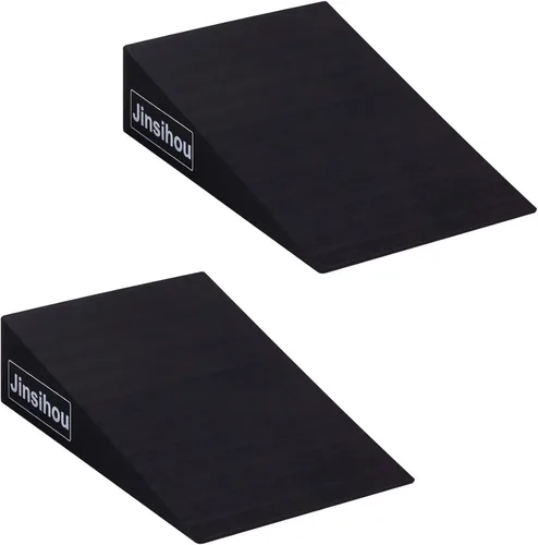 Bloque de Cuña para Sentadillas Tabla Inclinada Antideslizante Estirador de Pantorrillas, 2 piezas Estirador de Tobillo Rodilla Pierna, Rampa
