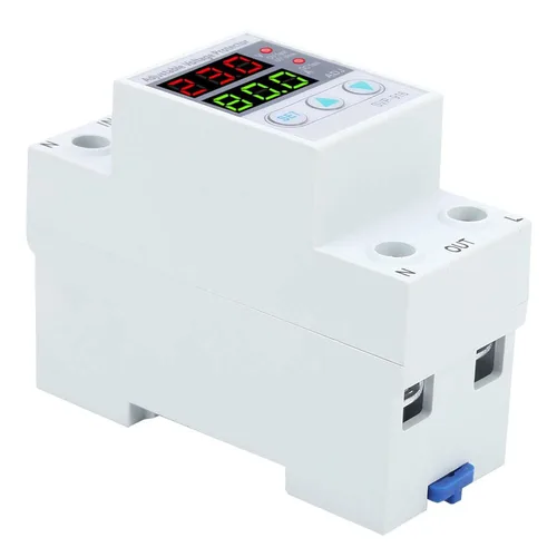 Miniatura 8 de Protector de voltaje ajustable de 100‑130 VCA con función de reinicio de retardo y consulta de fallas y función de restablecimiento de fábrica