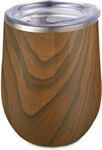 Miniatura 33 de Maars Bev - Vaso de vino de acero inoxidable sin tallo con tapa, aislado al vacío de 12 onzas, a prueba de derrames, apto para viajes, vasos midnight