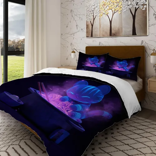 Miniatura 11 de Batmerry Compass Rose Twin Size 3 Pieces Bedding Duvet Cover Sets, Soft Fluffy Floral Themed Design 100% Cotton Printed Duvet Cover for All Season