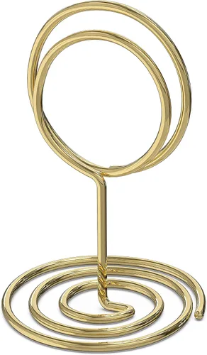 Miniatura 6 de Números de mesa dorados del 1 al 30 con 30 soportes dorados para números de mesa