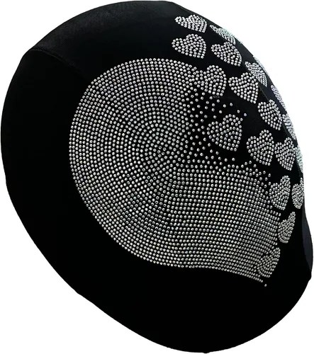 Miniatura 6 de Cubierta de casco de corazón de cristal, cubierta de casco de diamantes de imitación, casco elegante, cubierta de casco para jinete, paseos