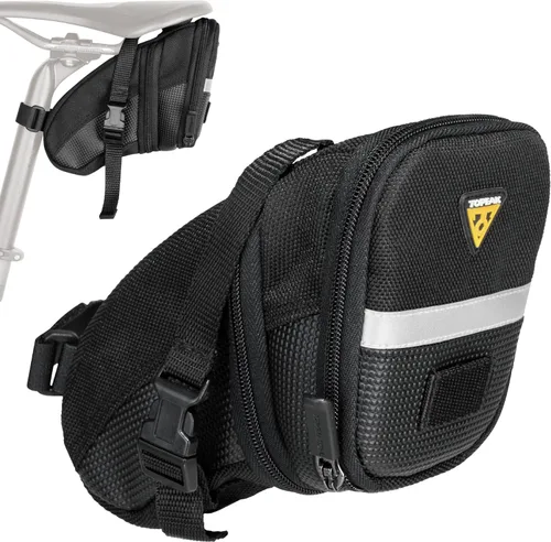 Topeak TC2261B Aero Wedge Pack con Strap Mount, Mediano, Negro