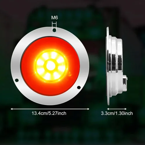 Miniatura 6 de Ourbest Luces traseras para remolque (2, rojo amarillo)