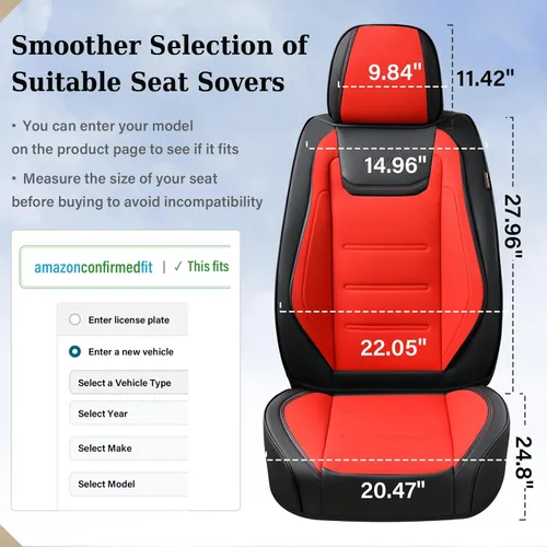 Miniatura 6 de Coverado Fundas de Asiento de Automóvil, Fundas Delanteras para Automóviles, Fundas de Asiento Delantero de Automóvil, Protector de Asiento