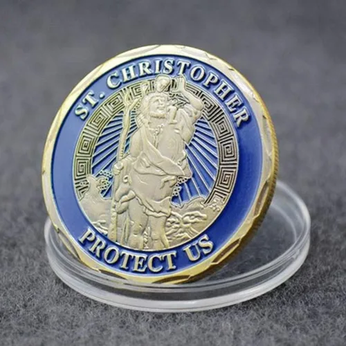 Miniatura 2 de Moneda de oración de San Cristóbal Proteger de Estados Unidos