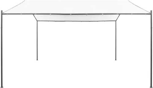 Miniatura 2 de Cenador de jardín, tiendas de campaña resistentes para fiestas, bodas, patio trasero, césped, 157.5 x 157.5 x 102.4 pulgadas, acero blanco, tela