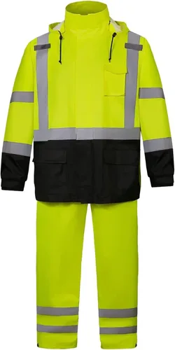 Miniatura 7 de SRsafety Equipo de lluvia de alta visibilidad, equipo de lluvia de trabajo de alta visibilidad clase 3 para hombres, trajes de lluvia de construcción
