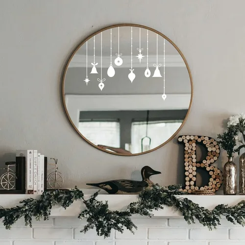 Miniatura 4 de JAJADO JAAJDO - Plantillas de pantalla de seda para árbol de Navidad, adornos de campanas de Navidad, plantillas de serigrafía para decoraciones
