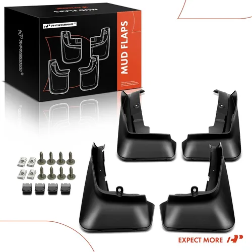 Miniatura 8 de A-Premium Guardabarros compatibles con BMW X7 2019-2023, no requiere perforación, protectores de lodo con accesorios de hardware, juego de 4