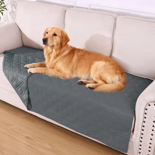 Miniatura 81 de hyha Manta impermeable para perros, manta reversible para cama de mascotas, funda suave para sofá/sillón lavable para perros, fundas impermeables