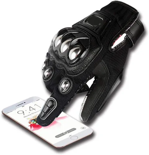Miniatura 6 de Guantes de seguridad de acero para motocicleta, motocicleta, moto, deportes de carreras, guantes reforzados