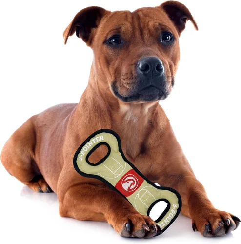 Miniatura 2 de Pets First NBA Atlanta Hawks Field Toy - Juguete de nailon resistente para mascotas con costuras de doble ribete y chirriador interior, talla única