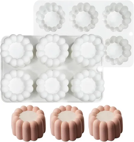 Miniatura 5 de mostsom Molde de silicona para pastel de mousse de flores, molde de helado, molde de chocolate, jabón, cupcakes 3D, utensilios para hornear, molde