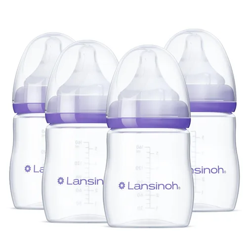 Miniatura 14 de Lansinoh NaturalWave - Juego de regalo para recién nacido, 4 biberones anticólicas de 5 onzas con tetinas XS Flow para recién nacidos + 4 biberones