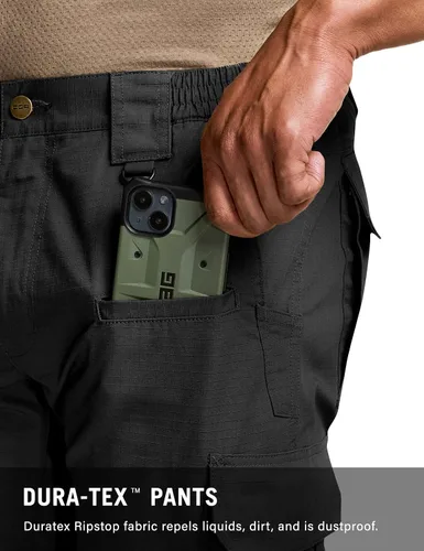 Miniatura 4 de CQR Pantalones tácticos para hombre, resistentes al agua, pantalones cargo Ripstop, ligeros EDC trabajo, senderismo, ropa para exteriores