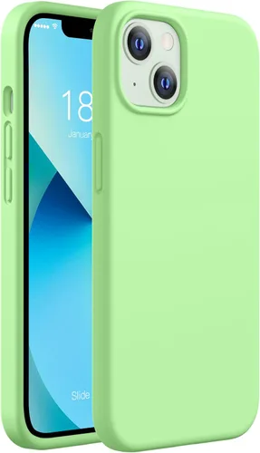 Miniatura 17 de CellEver Funda de silicona resistente para iPhone 13, protección militar contra caídas, protección elevada de pantalla y cámara, interior sin Negro