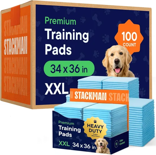 Almohadillas para cachorros, almohadillas desechables para entrenamiento de mascotas, de 34" x 36" [100 unidades], para razas extragrandes, a prueba