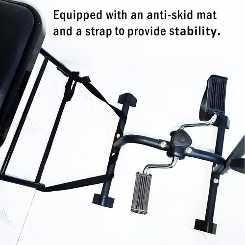 Miniatura 6 de Pedal ejercitador de bicicleta para manos, brazos, piernas y rodillas, equipo de fitness ajustable para personas mayores, bicicleta de pedaleo