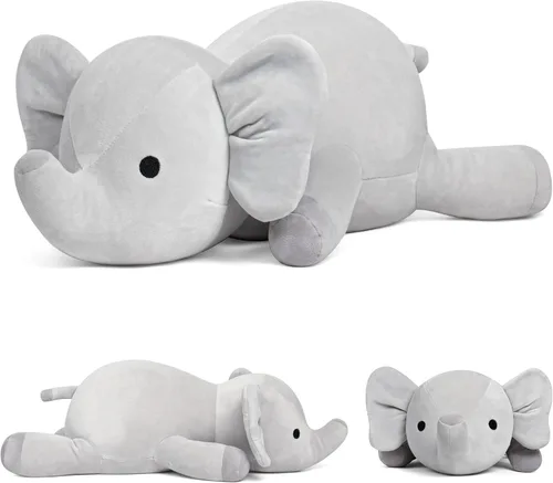 Miniatura 9 de Wepop Animales de Peluche con Peso de 5 Libras, Peluche de Gato Grande de 24 Pulgadas con Peso, Almohadas de Peluche para Abrazos, Regalos