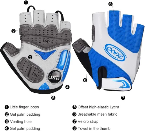 Miniatura 3 de CXWXC Guantes de ciclismo para hombres y mujeres Guantes de gel transpirable para bicicleta de montaña Guantes de bicicleta antideslizantes
