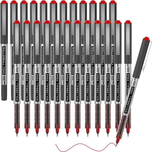 Miniatura 8 de Bolígrafos Shuttle Art, paquete de 10 bolígrafos de punta extra fina de 0.5mm con tinta líquida negra, bolígrafos de secado rápido y duraderos