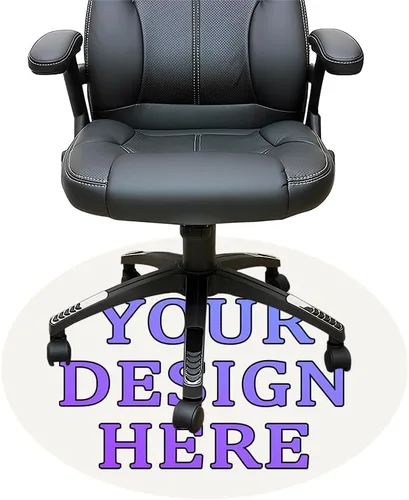 Miniatura 104 de Tapete redondo personalizado para silla de escritorio de oficina, diseño de tu propio logotipo de foto, texto, alfombrillas circulares