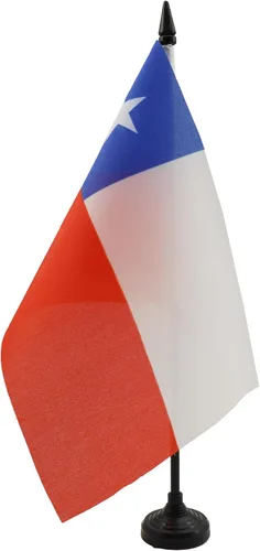 Miniatura 52 de Bandera de mesa de Anguila de 4 x 6 pulgadas, bandera de escritorio británica de Anguila, 5.9 x 3.9 in, palo y base de plástico negro AZ FLAG