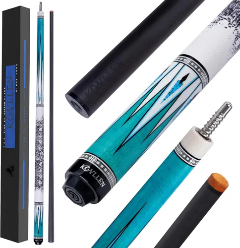 KONLLEN Carbon Fiber Pool Cue Stick 58-inch Professional Pool Sticks for Adults Full Carbon Technology Low Deflection Pool Cue Billiard Cues with