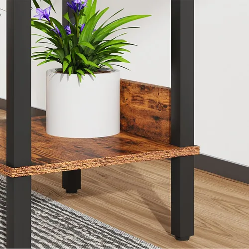 Miniatura 6 de Vimber Mesa auxiliar, mesa lateral, juego de 2, mesitas de noche con estantes de almacenamiento de 2 niveles, mesa para sofá para espacios pequeños