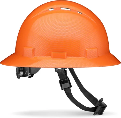 Miniatura 10 de Casco de ala completa actualizado, ventilado, acolchado, aprobado por la OSHA Tipo 1 Clase C para trabajos de construcción, cascos de construcción