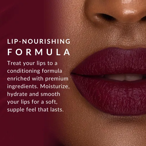Miniatura 4 de Flori Roberts Lápiz labial de lujo, maquillaje de labios vibrante para mujeres de color o tonos de piel más profundos, textura semi-mate, hidrata