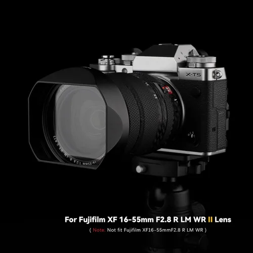 Miniatura 4 de Haoge LH-X18N Bayoneta Square Metal Lens Hood para Fujifilm Fuji XF 0.630-3.150 in F4 R OIS WR, Fujinon XF16-55mmF2.8 R LM WR II Pantalla de lente