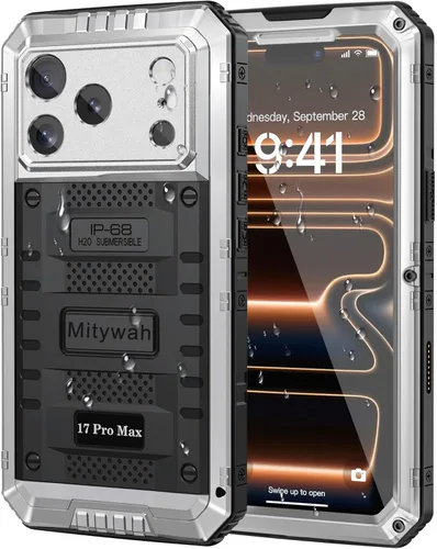 Miniatura 74 de Mitywah Funda impermeable para iPhone 7/iPhone 8 / iPhone SE 2020, funda de metal resistente de grado militar, protección de cuerpo completo