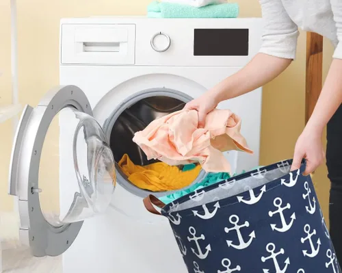 Miniatura 3 de Canasta de almacenamiento plegable de tela de lona para la ropa sucia para el hogar, la oficina, organizador de juguetes, decoración del hogar Ancla
