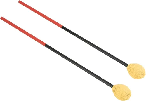 Miniatura 10 de Marimba Mallets, mazos de teclado de hilo duro medio, mango de fibra de carbono, hilo de algodón, palillo de tambor para instrumentos de percusión