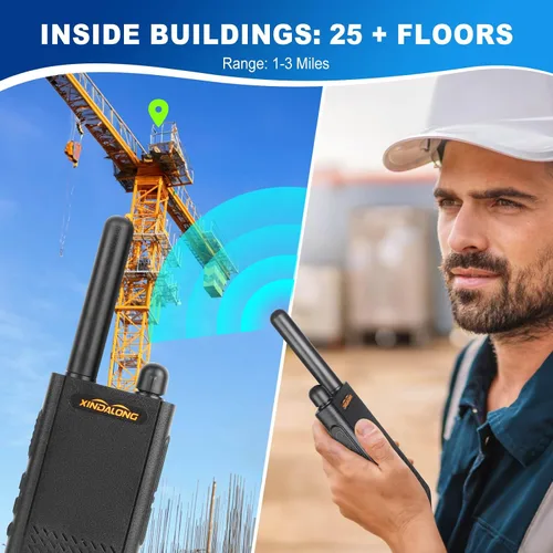 Miniatura 4 de Walkie Talkies T26 Radios bidireccionales ultrafinas y ligeras de largo alcance con 16 canales FRS, batería recargable de iones de litio, carga tipo