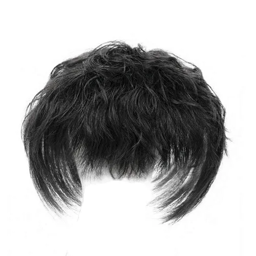 Miniatura 9 de Toppers de cabello humano con clip y flequillo, extensiones de cabello para mujeres con cabello delgado, 5.9 x 6.3 pulgadas, lacio, color marrón