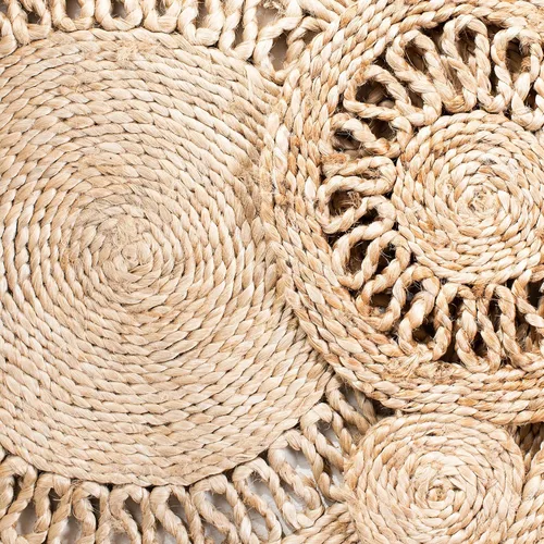 Miniatura 3 de SAFAVIEH Colección redonda de fibra natural NF167A de 3 pies, redonda, natural, hecha a mano, bohemio, con encanto de yute