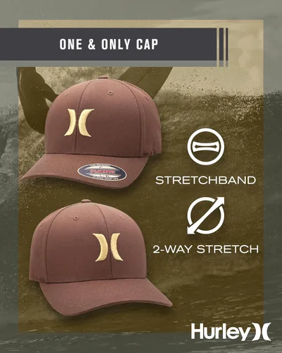 Miniatura 9 de Hurley Gorra de béisbol para hombre - Flexfit - Gorras de béisbol ajustadas para hombre (tamaños: S-XL)