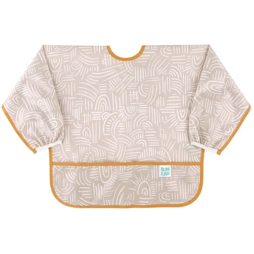 Miniatura 18 de Bumkins Babero con mangas para bebé, babero para niños pequeños, smock, tela impermeable, se adapta a edades de 6 a 24 meses, acuarela Acuarela E6