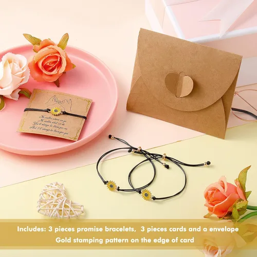 Miniatura 2 de Hicarer Pulseras de promesa, pulseras de amistad para el regreso a clases, juego de dijes a distancia para amigos, mujeres y niñas, regalo del día