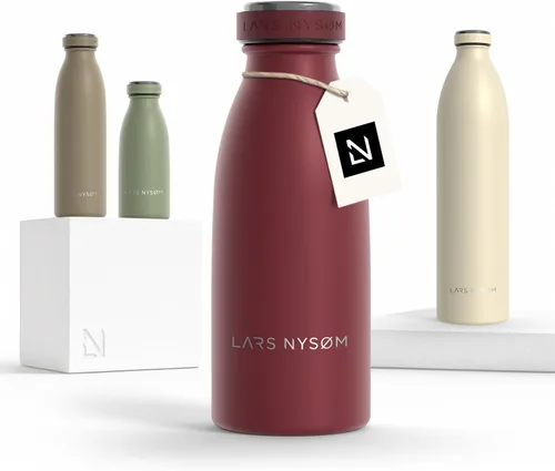 Miniatura 40 de LARS NYSØM Botella de agua XL de acero inoxidable aislada 12oz 17oz 25oz 34oz 51oz Botella térmica aislada para bebidas calientes y frías Azul