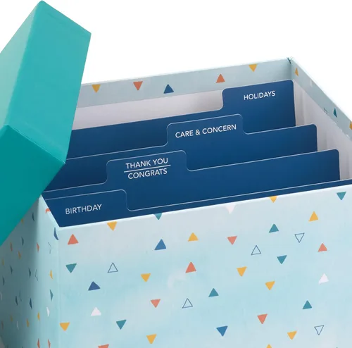 Miniatura 7 de Hallmark Conjunto en caja de tarjetas de felicitación en blanco surtidas para todas las ocasiones con organizador de tarjetas