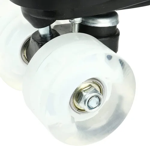 Miniatura 9 de Silvertree Patines de ruedas para mujeres y hombres de cuero de poliuretano de alta calidad para adultos, patines de derby de ruedas ligeras, negro
