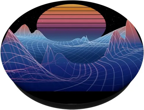 Miniatura 2 de Vaporwave Synthwave Retrowave 80s 90s Style Retro PopSockets PopSockets PopGrip intercambiable