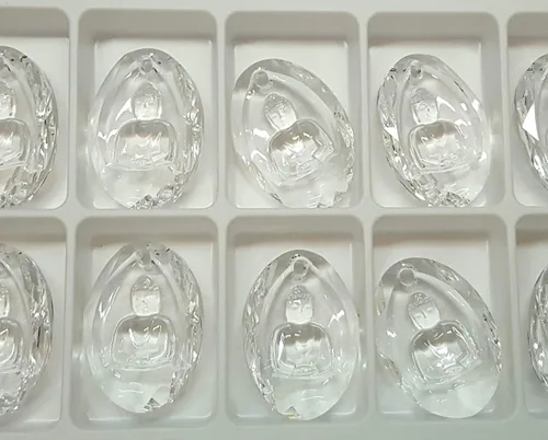 Miniatura 2 de Swarovski Crystal Clear 6871 - Colgante de Buda facetado 1102 x 0780in