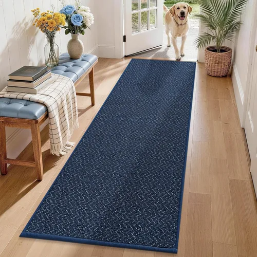 Miniatura 13 de COSY HOMEER Alfombra de pasillo de 2 pies 7 x 10 pies, antideslizante, lavable, absorbente, resistente a las manchas, alfombra para pasillo, entrada